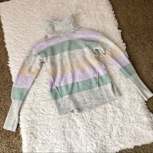 Gap striped cowl neck sweater, size XS